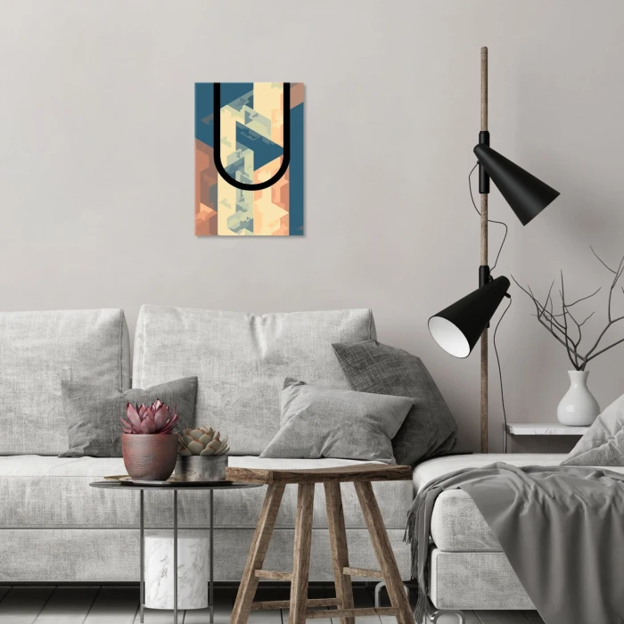 Plakat metalowy Litera U Prezent