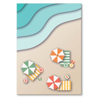 Plakat metalowy Plaża Prezent