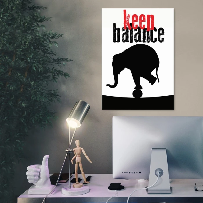 Plakat metalowy Keep balance Prezent