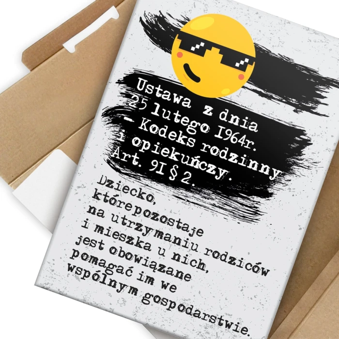 Plakat metalowy Kodeks rodzinny Prezent