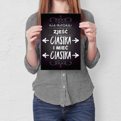 Plakat metalowy Ciastka Prezent