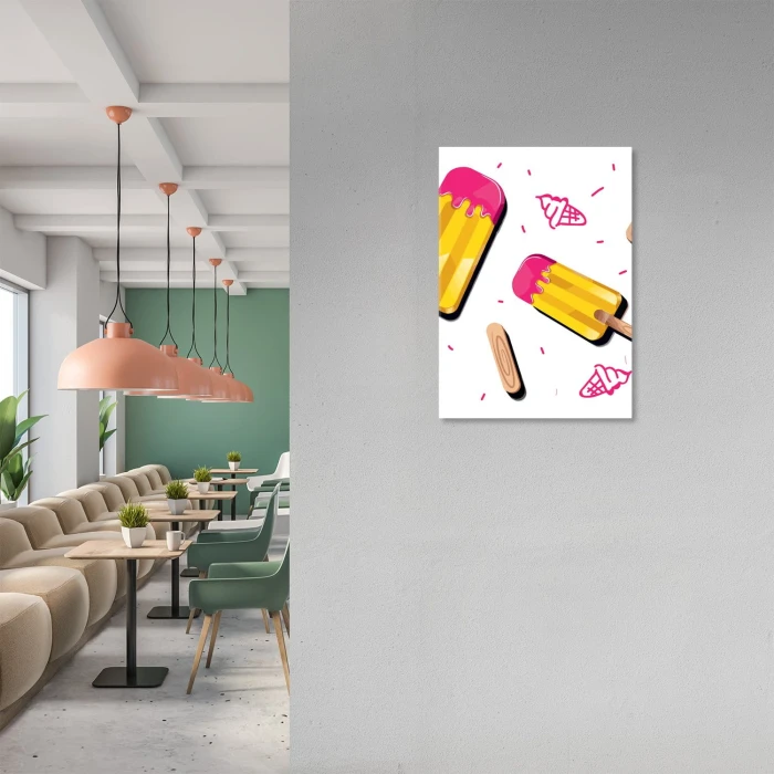 Plakat metalowy Lody na patyku Prezent