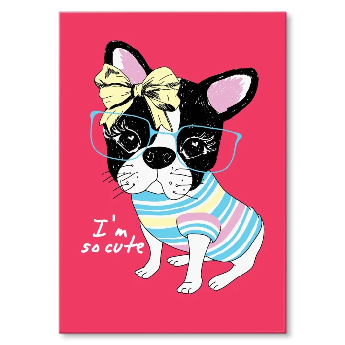 Plakat metalowy Im so cute Prezent