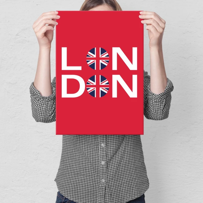 Plakat metalowy Londyn Prezent