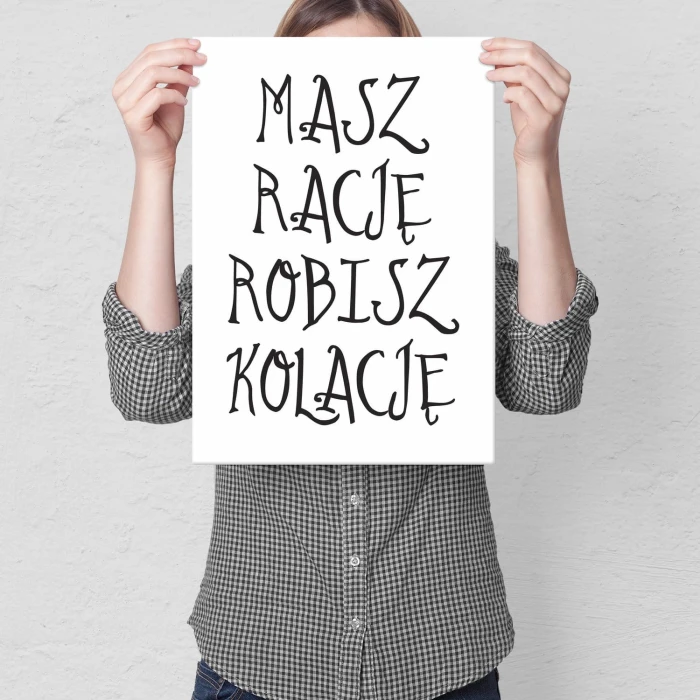 Plakat metalowy Robisz kolację Prezent