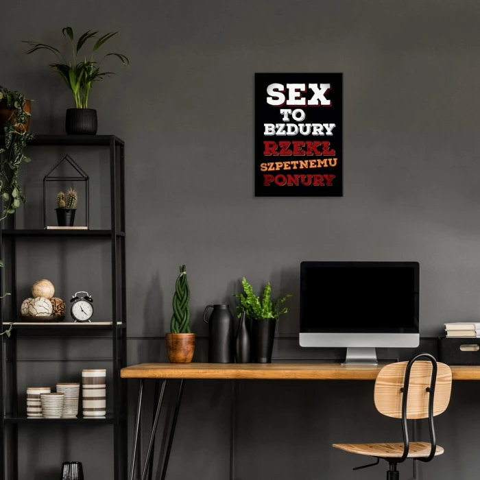 Plakat metalowy Sex to bzdury Prezent