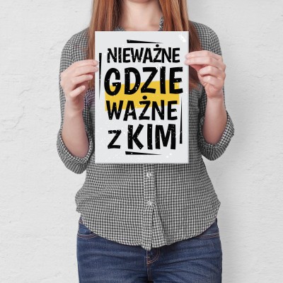 Plakat metalowy Nieważne gdzie Prezent