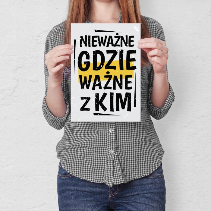 Plakat metalowy Nieważne gdzie Prezent