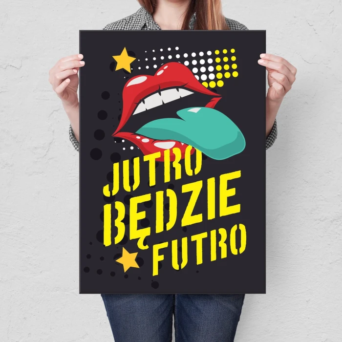 Plakat metalowy Jutro będzie futro Prezent