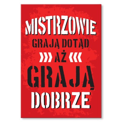 Plakat metalowy Mistrzowie Prezent