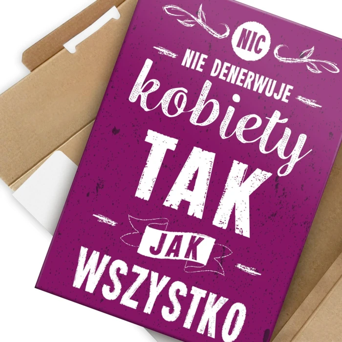 Plakat metalowy Nerwy kobiety Prezent