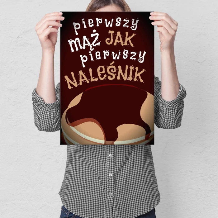 Plakat metalowy Pierwszy mąż Prezent