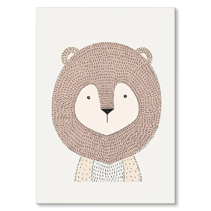 Plakat metalowy Lion cute Prezent