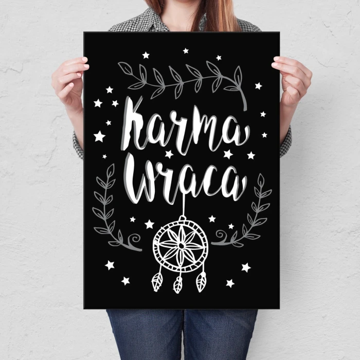 Plakat metalowy Karma wraca Prezent