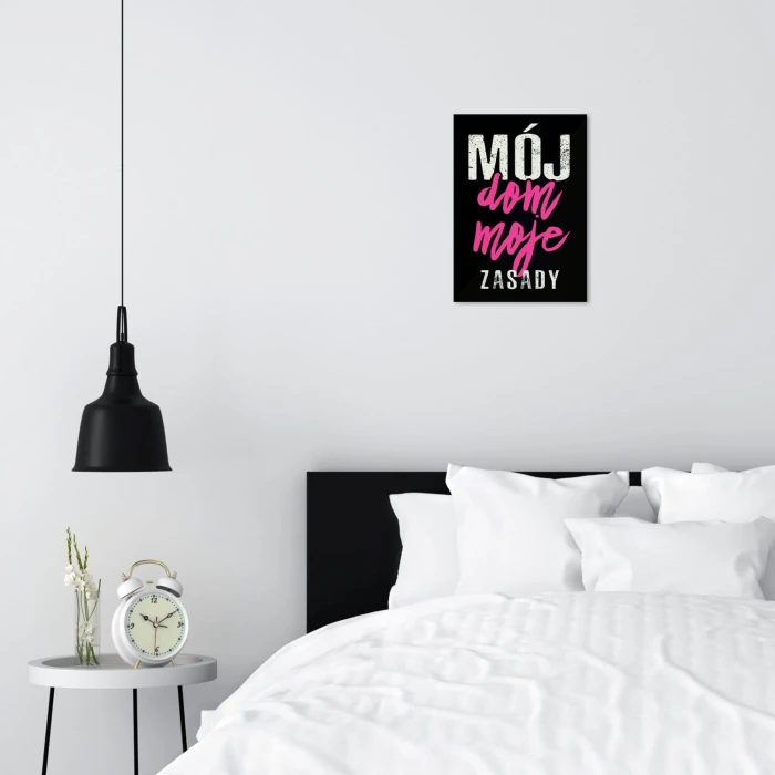 Plakat metalowy Mój dom moje królestwo Prezent