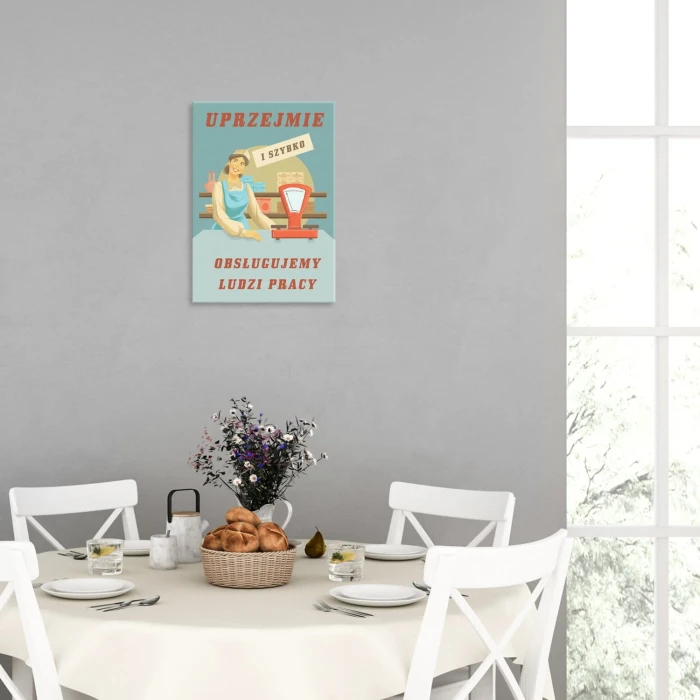 Plakat metalowy Ludzie pracy Prezent