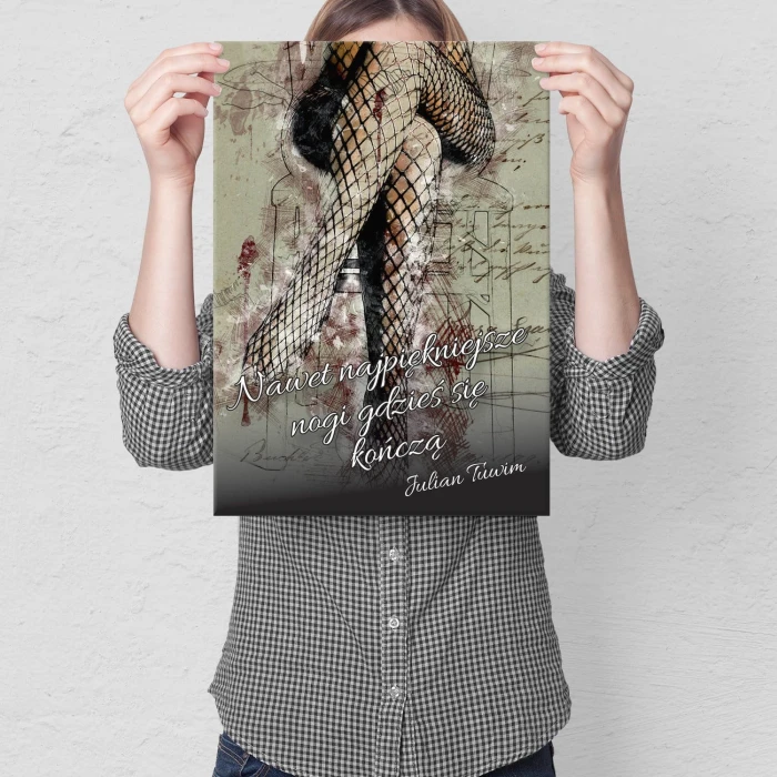Plakat metalowy Najpiękniejsze nogi Prezent