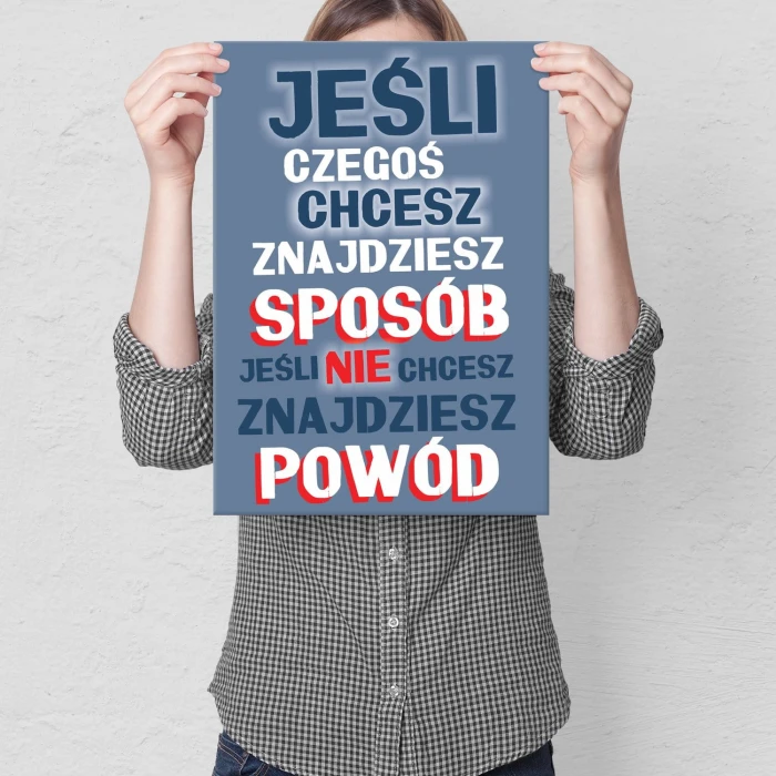 Plakat metalowy Znajdź sposób Prezent