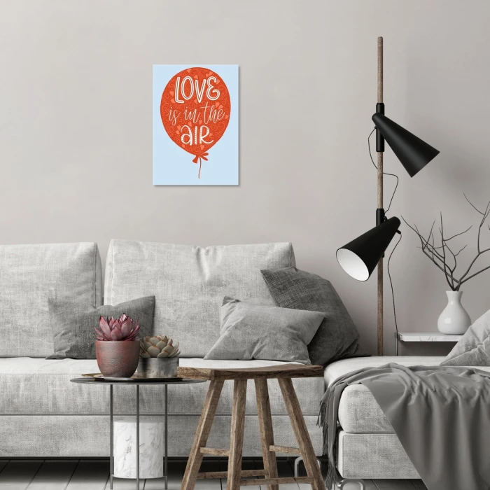 Plakat metalowy Love is in the air Prezent