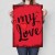 Plakat metalowy My love Prezent
