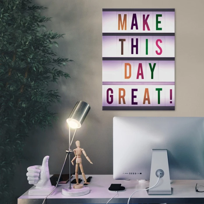 Plakat metalowy Make this day great Prezent