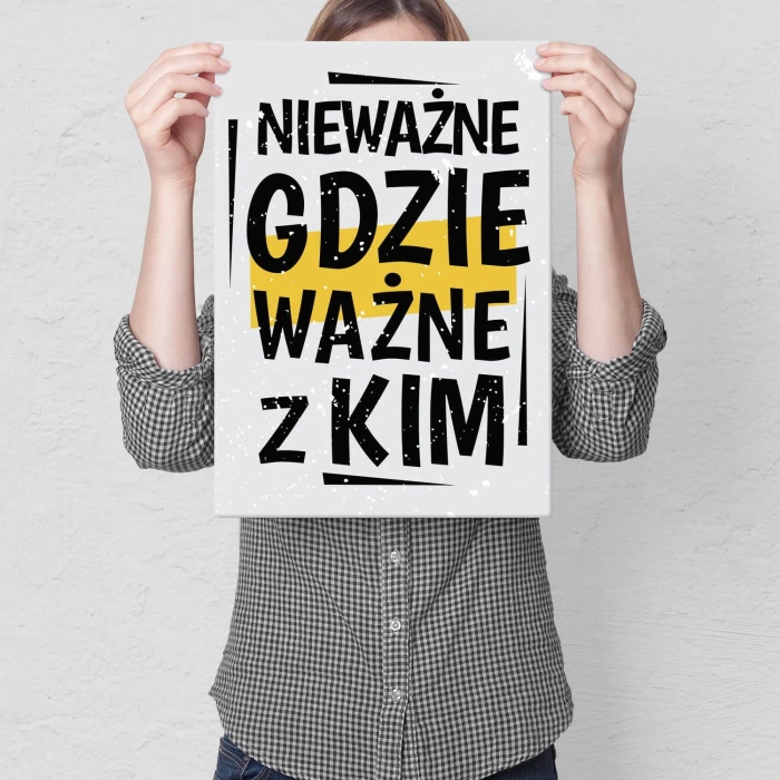 Plakat metalowy Nieważne gdzie Prezent