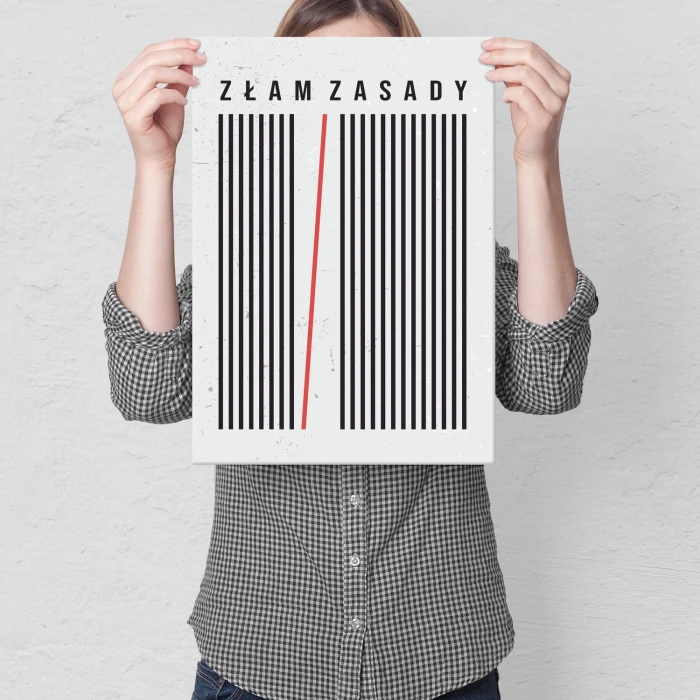 Plakat metalowy Złam zasady Prezent