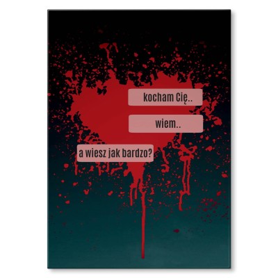 Plakat metalowy Kocham Cię - WIEM Prezent