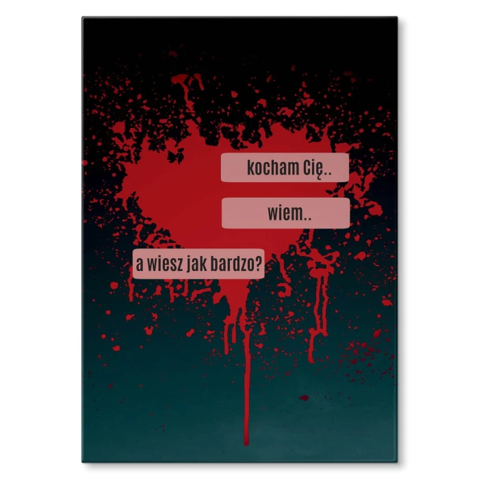 Plakat metalowy Kocham Cię - WIEM Prezent