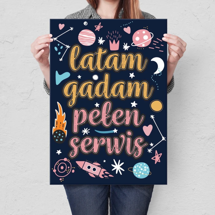 Plakat metalowy Latam gadam pełen serwis Prezent