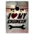 Plakat metalowy I love my engineer Prezent