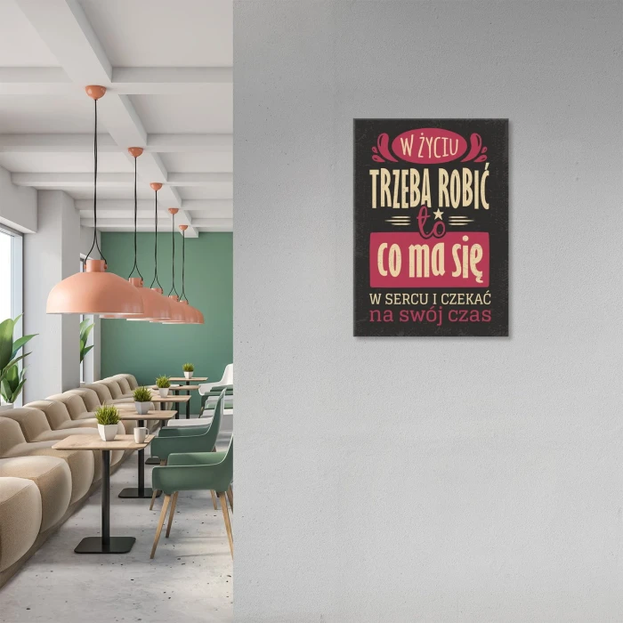 Plakat metalowy Czekać na czas Prezent