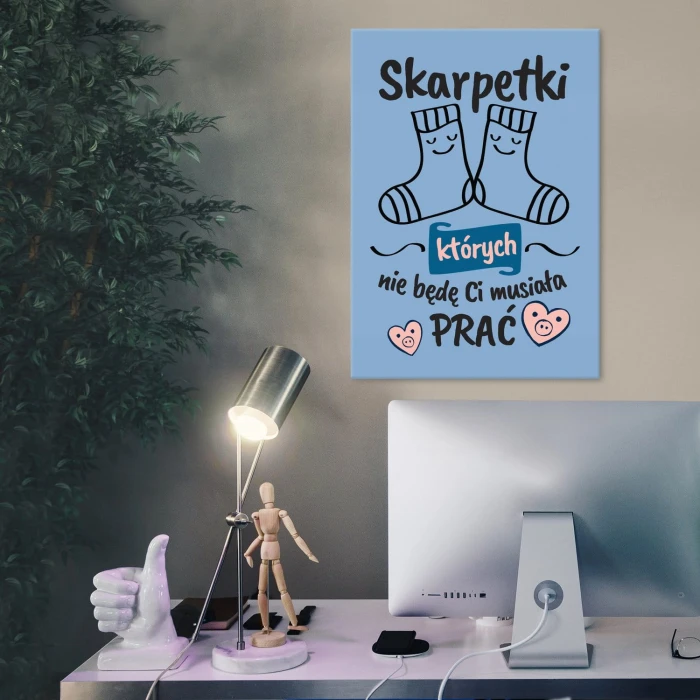 Plakat metalowy Skarpetki Prezent