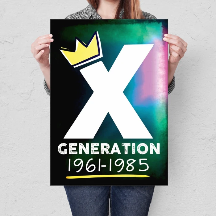 Plakat metalowy Pokolenie X Prezent