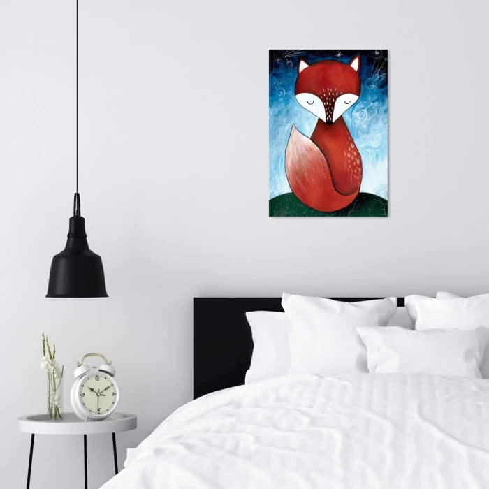 Plakat metalowy Lisek chytrusek Prezent