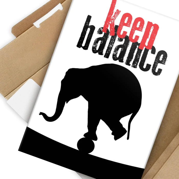 Plakat metalowy Keep balance Prezent