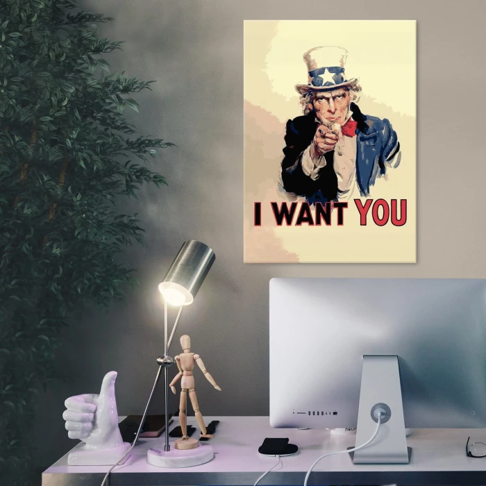 Plakat metalowy I want you Prezent