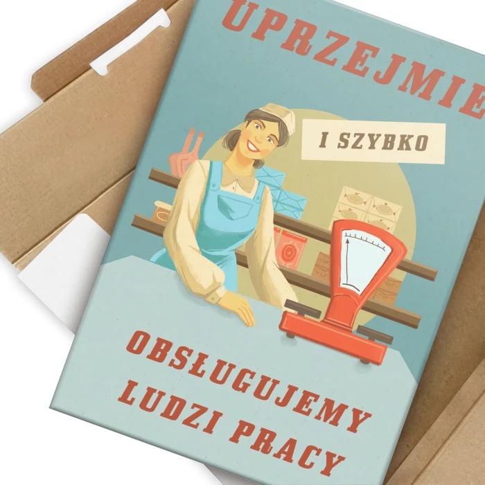 Plakat metalowy Ludzie pracy Prezent