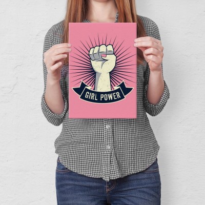 Plakat metalowy Kobieca siła Power Prezent