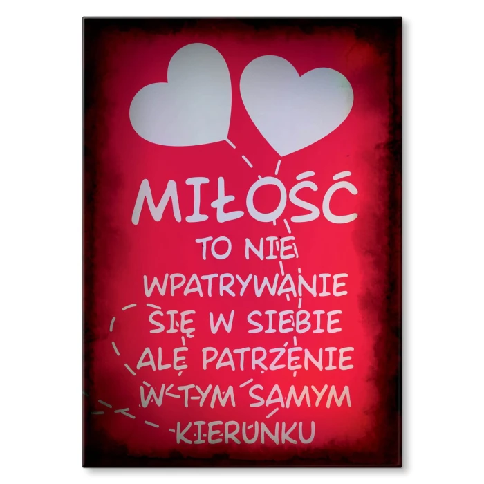 Plakat metalowy Miłość Prezent