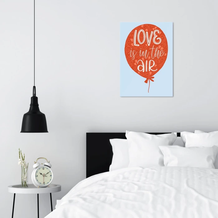 Plakat metalowy Love is in the air Prezent