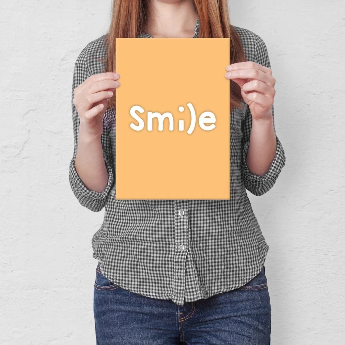 Plakat metalowy Smile Prezent