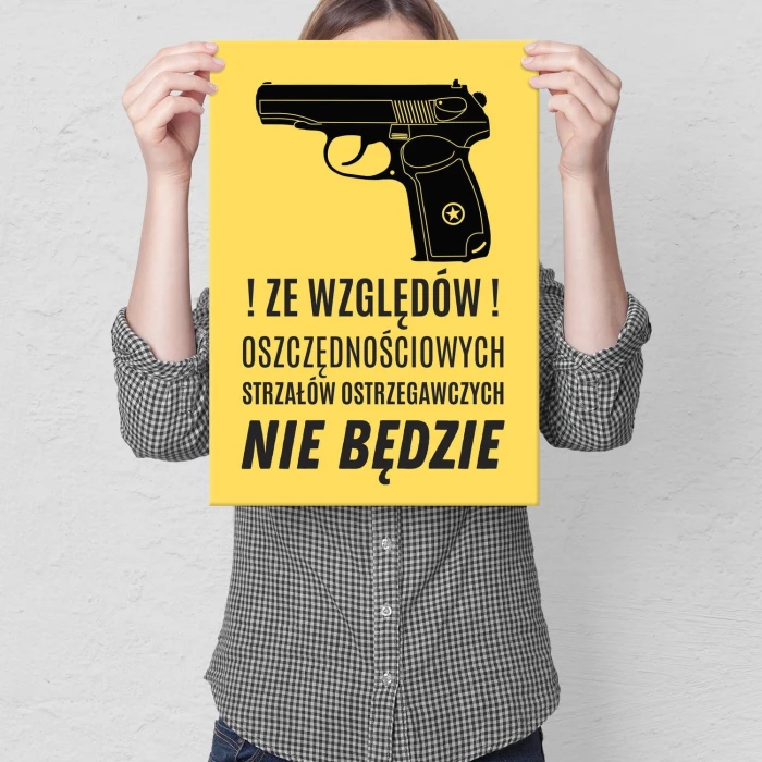 Plakat metalowy Strzały ostrzegawcze Prezent