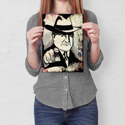 Plakat metalowy Gangster Prezent