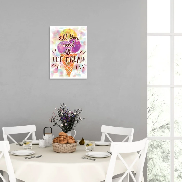 Plakat metalowy Ice cream Lody Prezent