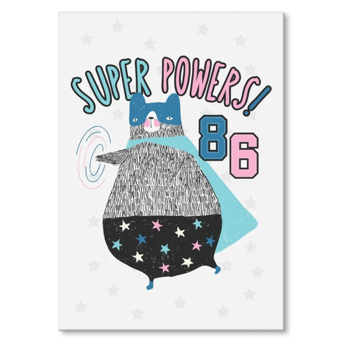 Plakat metalowy Super powers Prezent