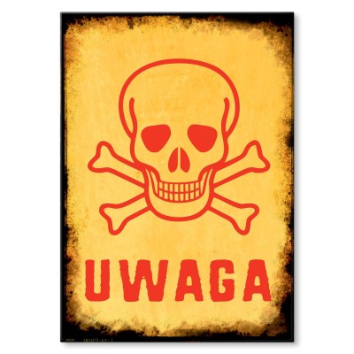 Plakat metalowy Uwaga! Prezent