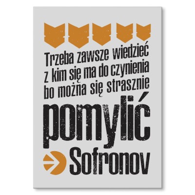 Plakat metalowy Sofronov Prezent