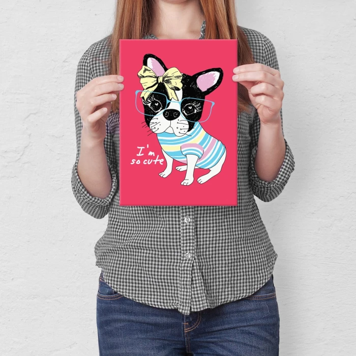 Plakat metalowy Im so cute Prezent