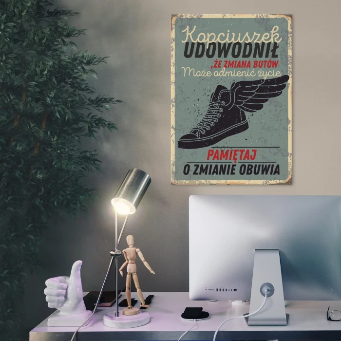 Plakat metalowy Kupciuszek udowodnił Prezent